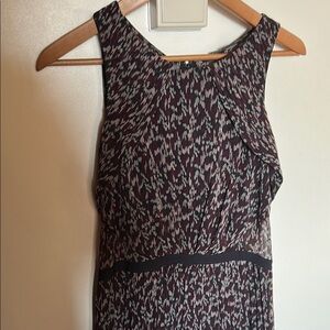 Armani Exchange Tan and Black Halter Sheath Maxi Dress